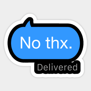 No thanks Sticker